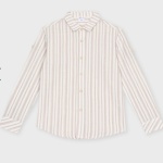 Camicia righe beige