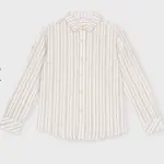 Camicia righe beige