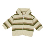 Cardigan righe verde-beige bimbo