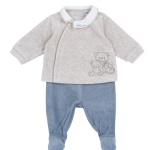 Completo neonato in ciniglia chicco